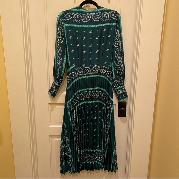 🎀SOLD🎀Sandro Cactus Bandana Scarf Print Dress - Picture 7 of 8